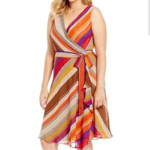 Polo Ralph Lauren Colorful Stripe Midi Dress